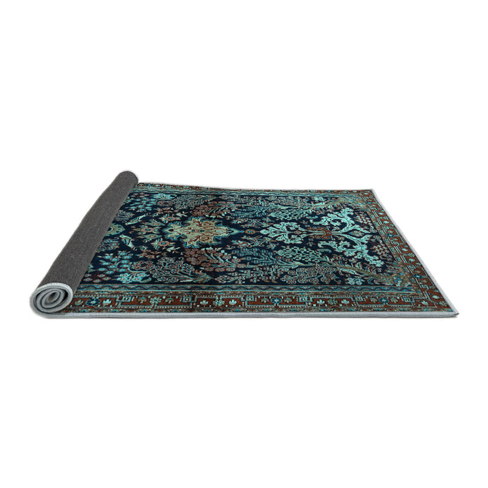 Sideview of Persian Light Blue Traditional Rug, tr2018lblu