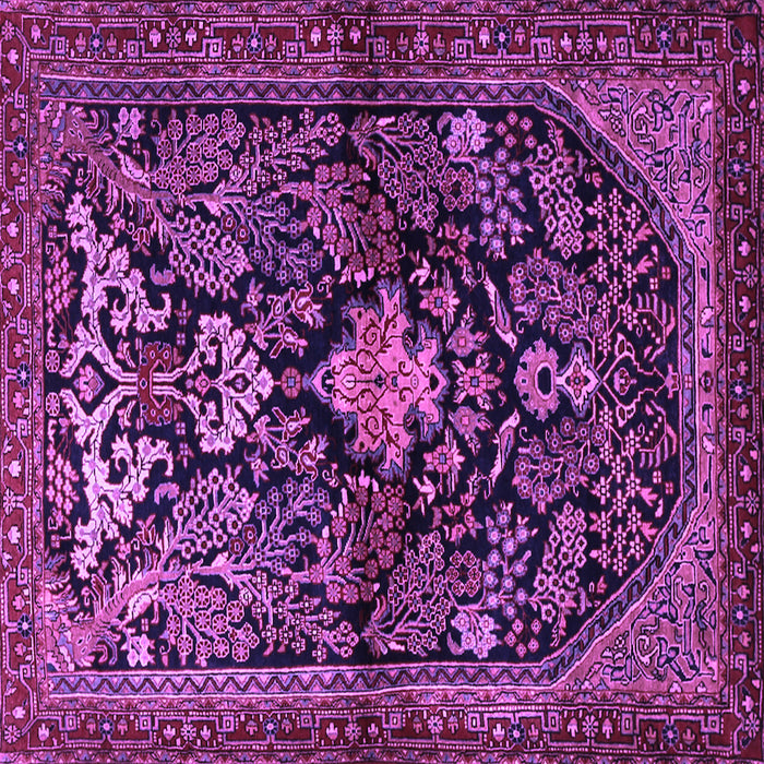 Square Persian Purple Traditional Rug, tr2018pur