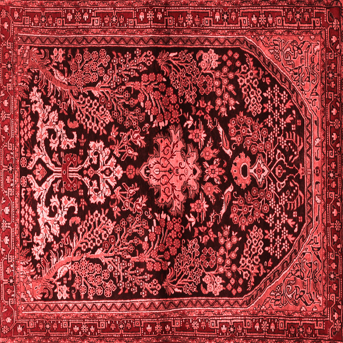 Machine Washable Persian Red Traditional Rug, wshtr2018red
