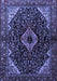 Machine Washable Persian Blue Traditional Rug, wshtr2019blu