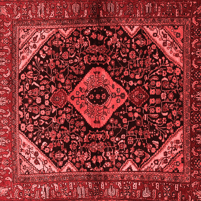 Machine Washable Persian Red Traditional Rug, wshtr2019red