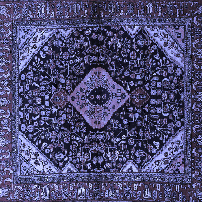 Square Persian Blue Traditional Rug, tr2019blu