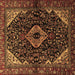 Square Persian Brown Traditional Rug, tr2019brn