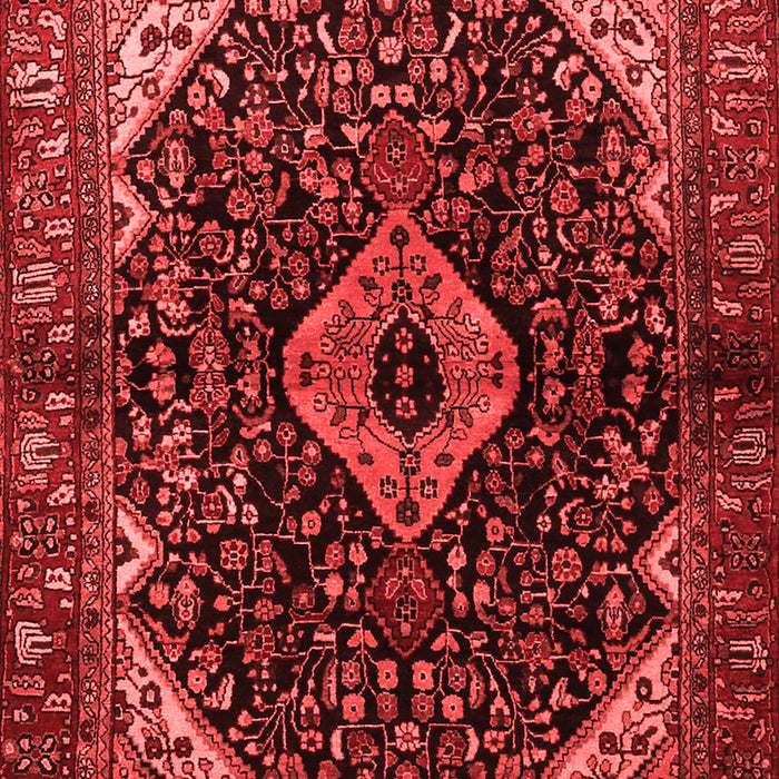 Machine Washable Persian Red Traditional Rug, wshtr2019red