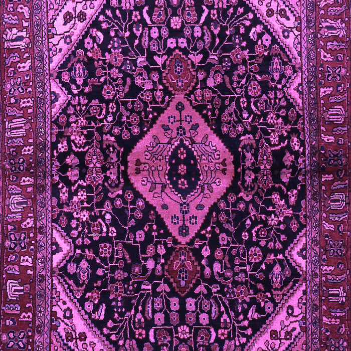 Machine Washable Persian Purple Traditional Area Rugs, wshtr2019pur