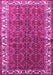 Machine Washable Persian Pink Traditional Rug, wshtr201pnk