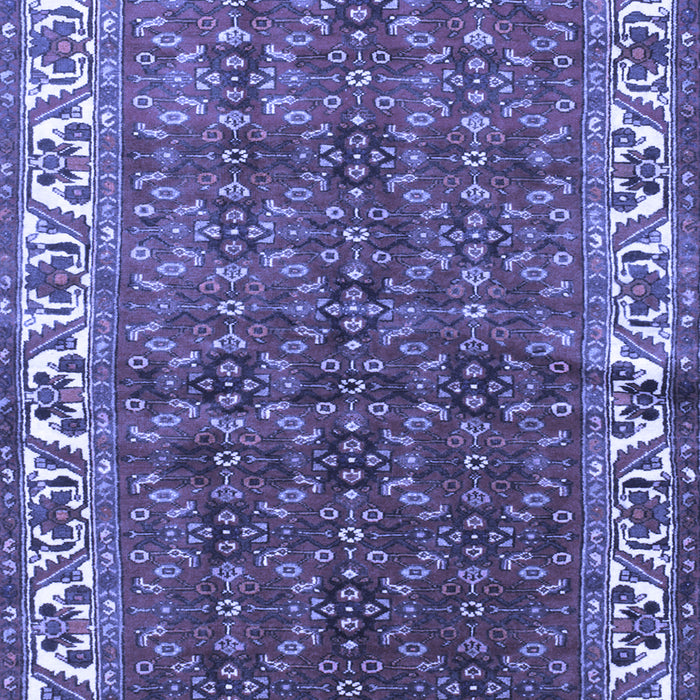 Machine Washable Persian Blue Traditional Rug, wshtr201blu