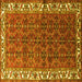 Square Machine Washable Persian Yellow Traditional Rug, wshtr201yw