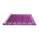 Sideview of Machine Washable Persian Purple Traditional Area Rugs, wshtr201pur