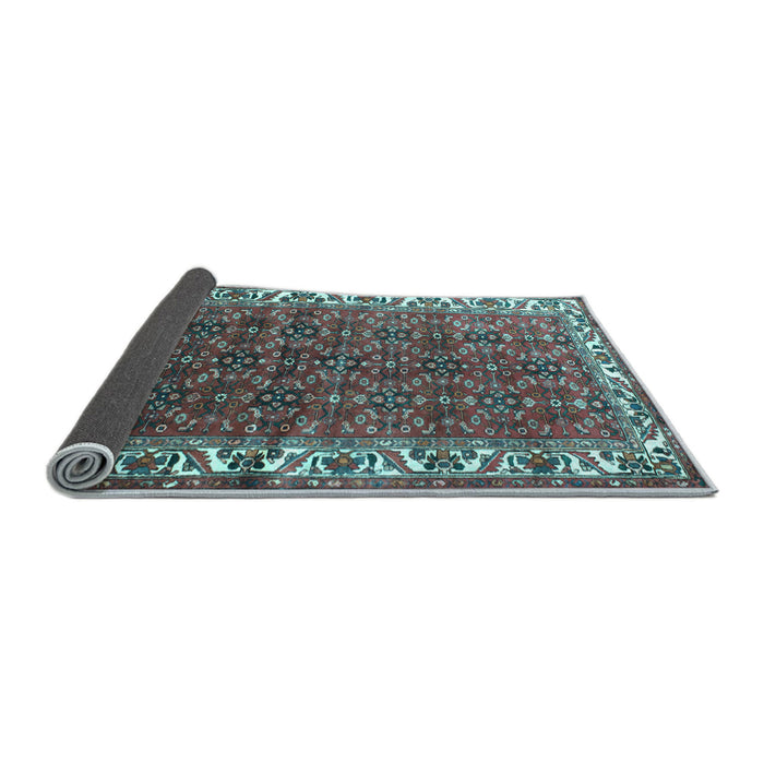 Sideview of Persian Light Blue Traditional Rug, tr201lblu