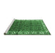 Sideview of Machine Washable Persian Emerald Green Traditional Area Rugs, wshtr201emgrn