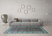 Machine Washable Persian Light Blue Traditional Rug in a Living Room, wshtr201lblu