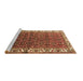 Sideview of Machine Washable Persian Brown Traditional Rug, wshtr201brn