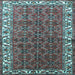 Square Persian Light Blue Traditional Rug, tr201lblu