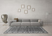 Machine Washable Persian Gray Traditional Rug in a Living Room,, wshtr201gry