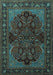 Machine Washable Persian Light Blue Traditional Rug, wshtr2020lblu