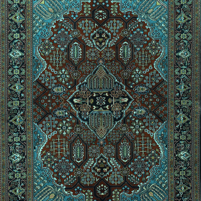 Machine Washable Persian Light Blue Traditional Rug, wshtr2020lblu