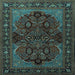 Square Persian Light Blue Traditional Rug, tr2020lblu