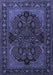 Machine Washable Persian Blue Traditional Rug, wshtr2020blu