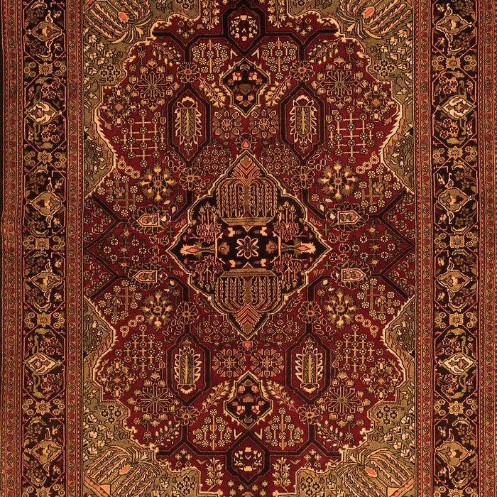 Serging Thickness of Machine Washable Persian Orange Traditional Area Rugs, wshtr2020org