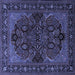Square Persian Blue Traditional Rug, tr2020blu