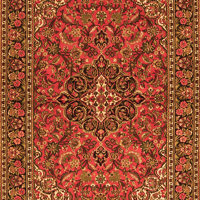 Serging Thickness of Machine Washable Persian Orange Traditional Area Rugs, wshtr2021org
