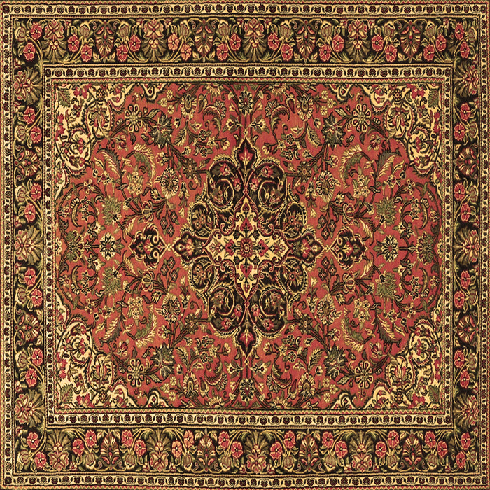 Square Persian Brown Traditional Rug, tr2021brn