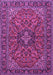 Machine Washable Persian Purple Traditional Area Rugs, wshtr2021pur