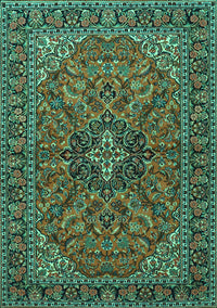 Persian Turquoise Traditional Rug, tr2021turq