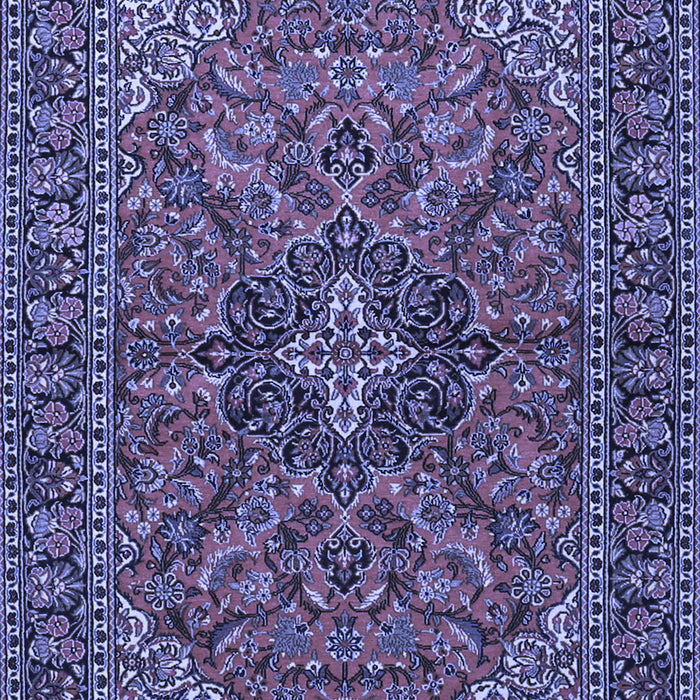 Machine Washable Persian Blue Traditional Rug, wshtr2021blu
