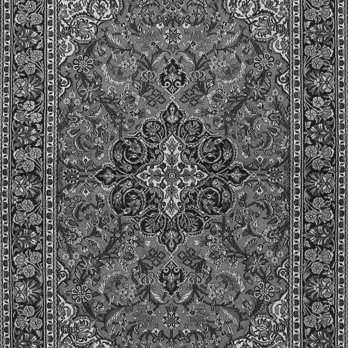 Serging Thickness of Machine Washable Persian Gray Traditional Rug, wshtr2021gry