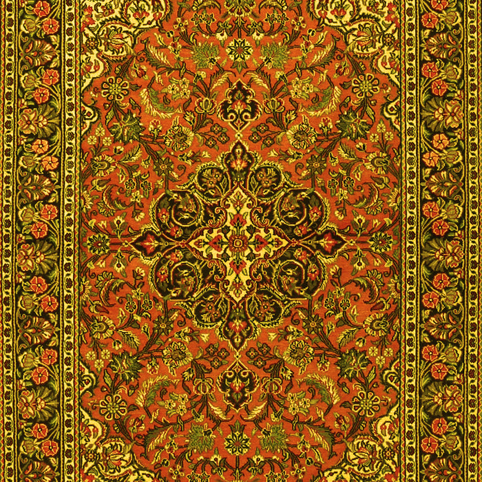 Machine Washable Persian Yellow Traditional Rug, wshtr2021yw