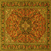 Square Persian Yellow Traditional Rug, tr2021yw