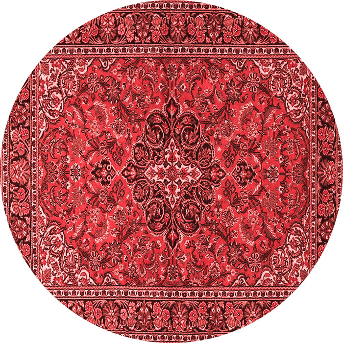 Machine Washable Persian Red Traditional Rug, wshtr2021red