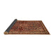 Sideview of Traditional Saffron Red Persian Rug, tr2022