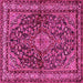 Square Persian Pink Traditional Rug, tr2022pnk