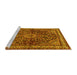 Sideview of Machine Washable Persian Yellow Traditional Rug, wshtr2022yw