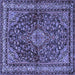 Square Persian Blue Traditional Rug, tr2022blu