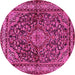 Round Persian Pink Traditional Rug, tr2022pnk