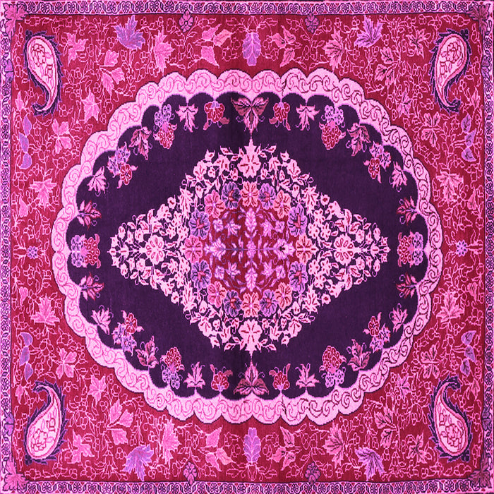 Square Medallion Pink Traditional Rug, tr2023pnk