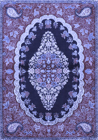 Medallion Blue Traditional Rug, tr2023blu