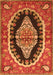 Medallion Orange Traditional Rug, tr2023org