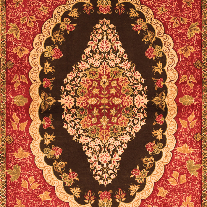 Medallion Orange Traditional Rug, tr2023org