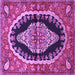 Square Medallion Purple Traditional Rug, tr2023pur