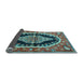 Sideview of Medallion Light Blue Traditional Rug, tr2023lblu