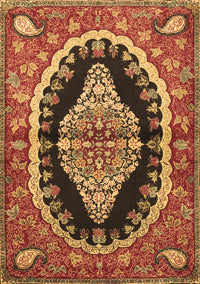 Medallion Brown Traditional Rug, tr2023brn