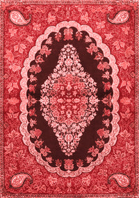 Medallion Red Traditional Rug, tr2023red