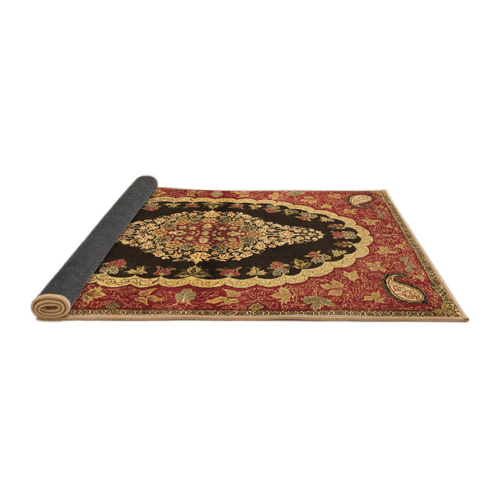 Sideview of Medallion Brown Traditional Rug, tr2023brn
