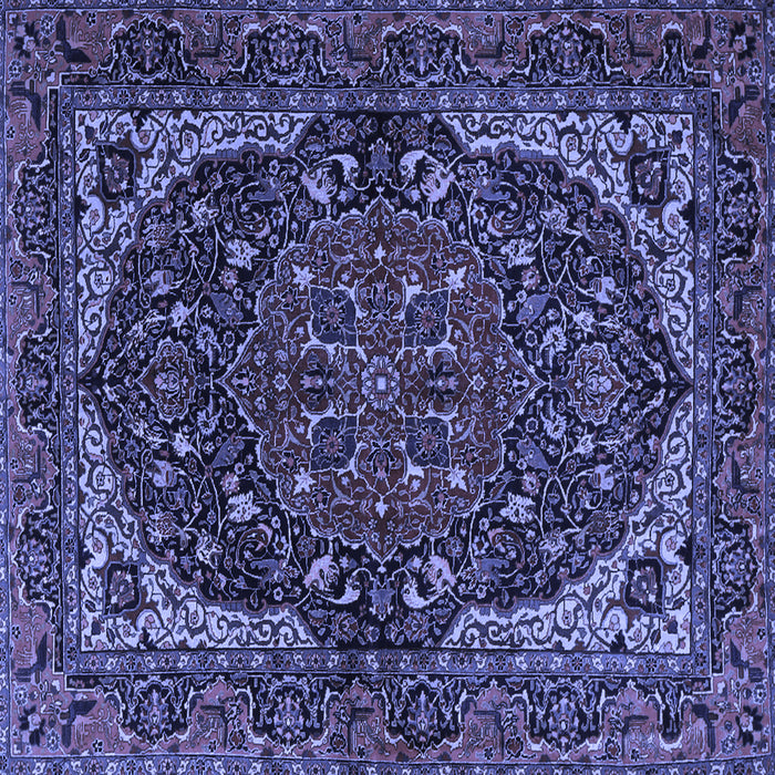 Square Persian Blue Traditional Rug, tr2024blu