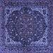 Square Persian Blue Traditional Rug, tr2024blu